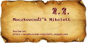 Moczkovcsák Nikolett névjegykártya